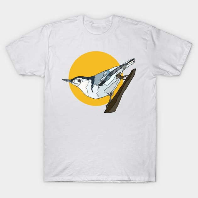 White Breasted Nuthatch T-Shirt by New World Aster 